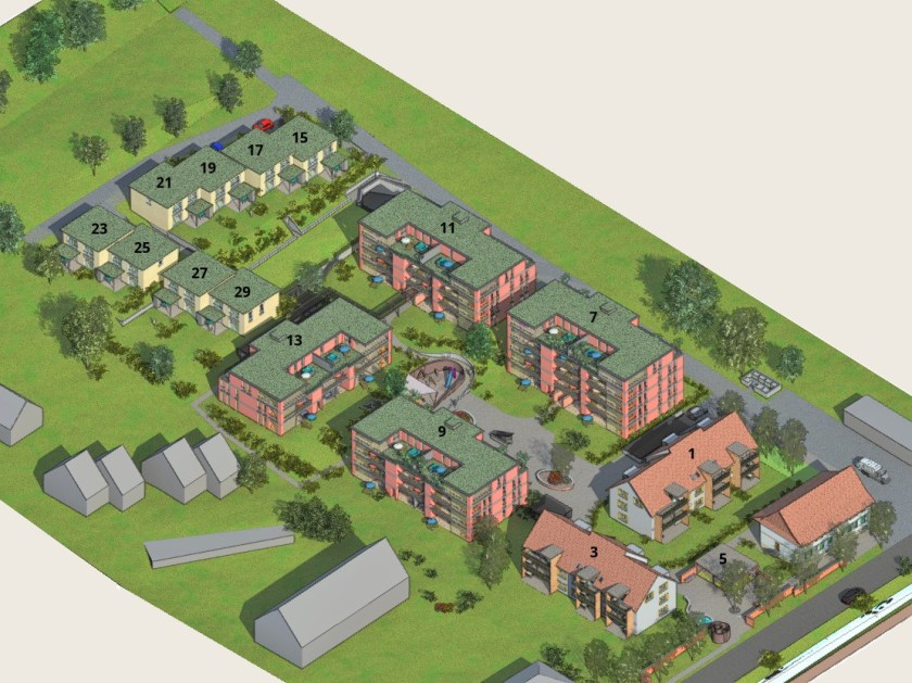 Gesamtanlage mit Hausnummern